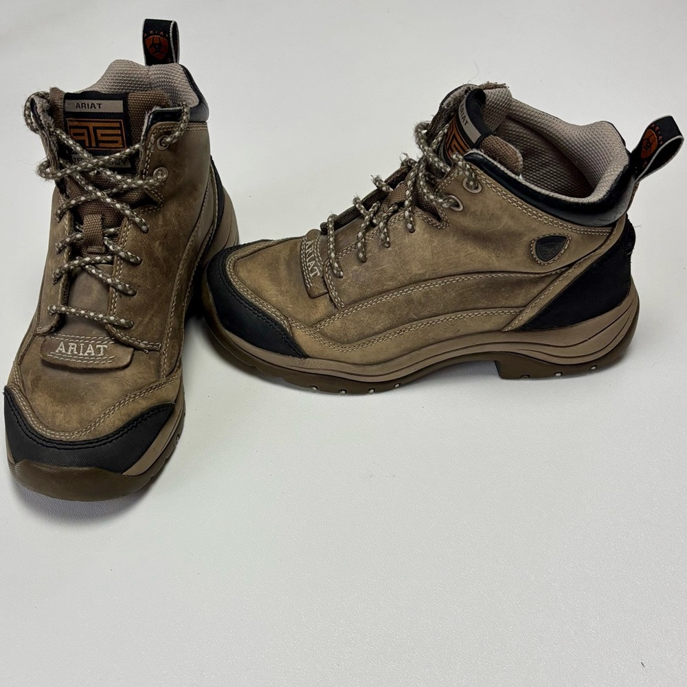 Ariat Women 7.5 Terrain H2O Hiking Boots waterproof Leather Brown Distressed